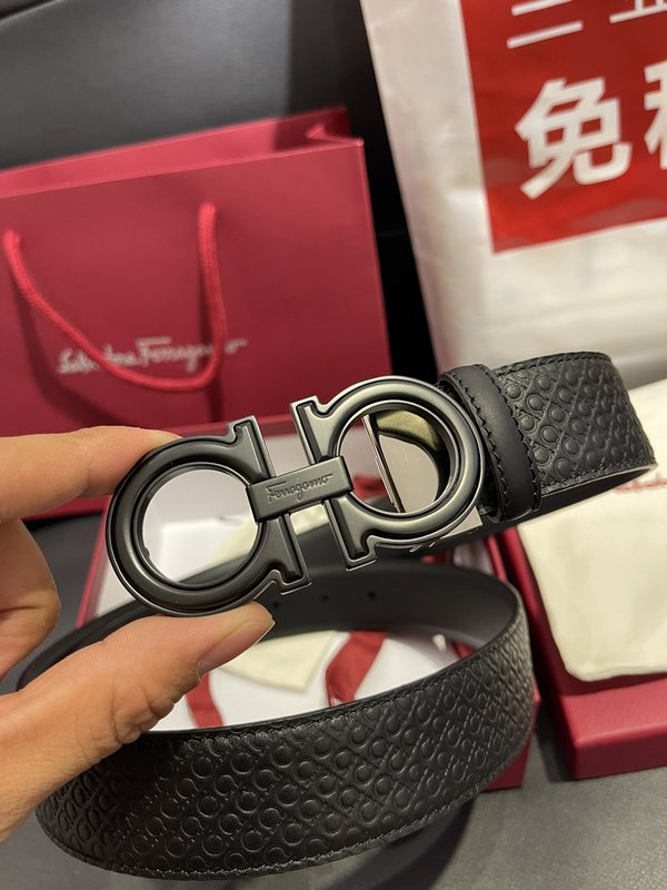 페라가모 남성 프린트 양면 벨트 001-229285