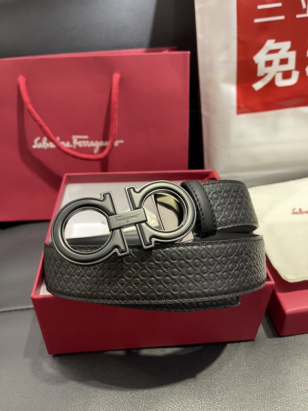페라가모 남성 프린트 양면 벨트 001-229285
