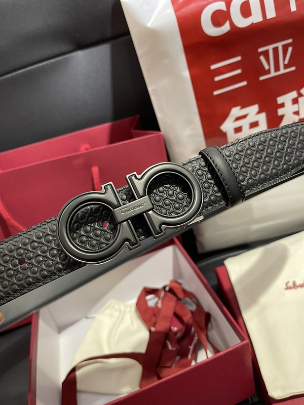 페라가모 남성 프린트 양면 벨트 001-229285
