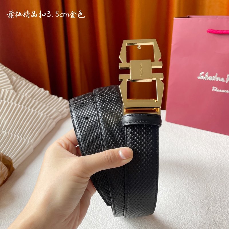 페라 이탈리아 양면 소가죽 구리 버클 벨트 001-229294