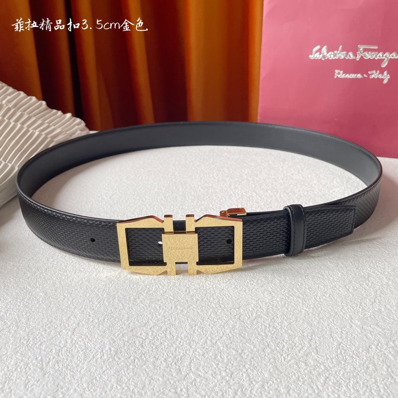페라 이탈리아 양면 소가죽 구리 버클 벨트 001-229294