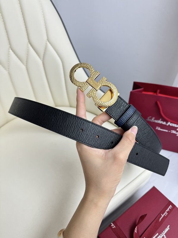 페라가모 양면 소 가죽 벨트 001-229310