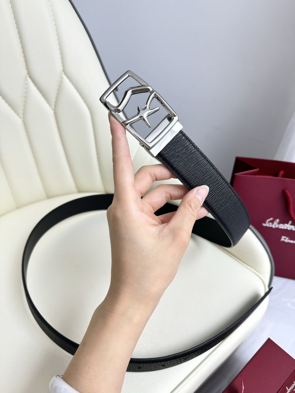 페라가모 양면 수입 소 가죽 벨트 001-229314
