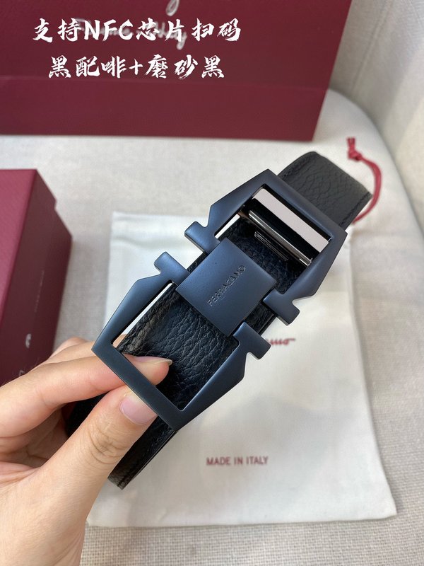 페라가모 풀그레인 송아지 가죽 벨트 001-229396
