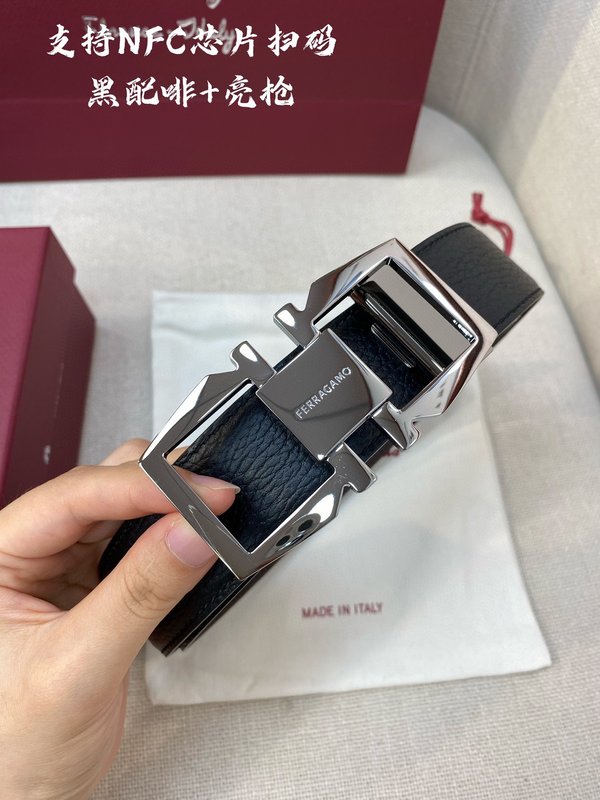 페라가모 풀그레인 송아지 가죽 벨트 001-229398