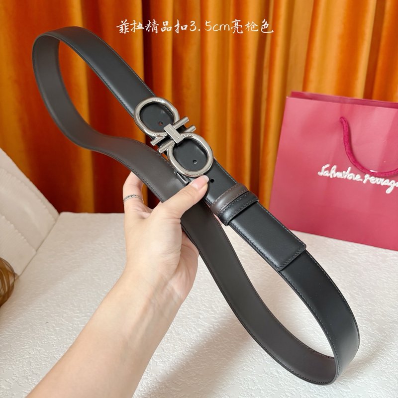 페라가모 양면 수입 소가죽 남성 벨트 001-229418