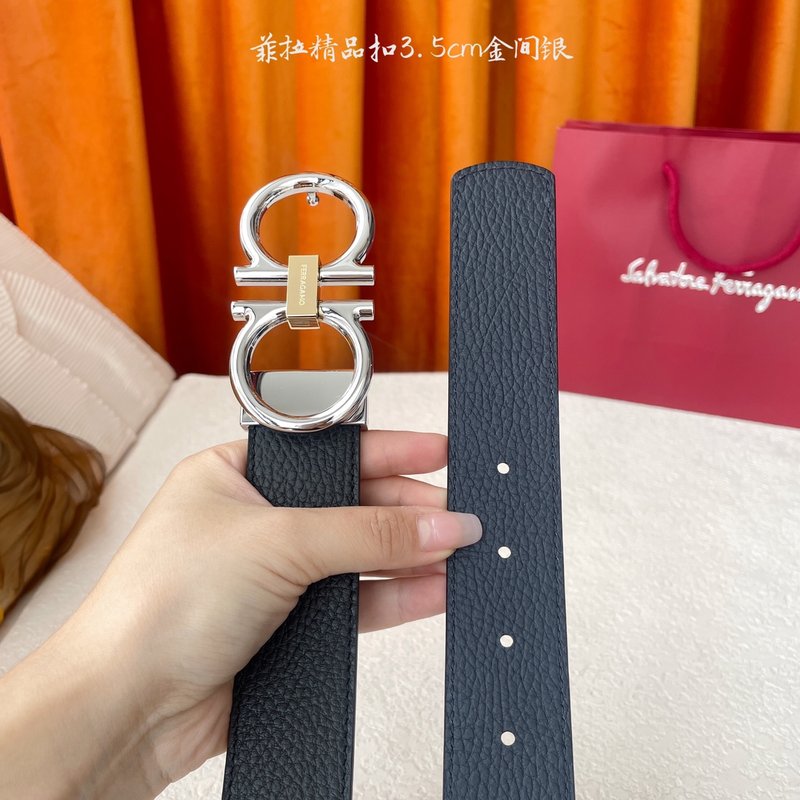 페라가모 이탈리아 양면 소가죽 벨트 001-229421