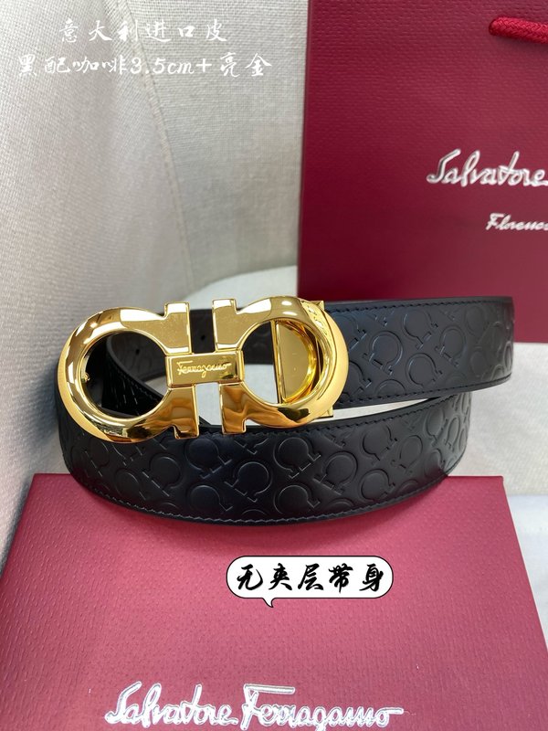 페라가모 더블 G 버클 블랙 벨트 001-229433