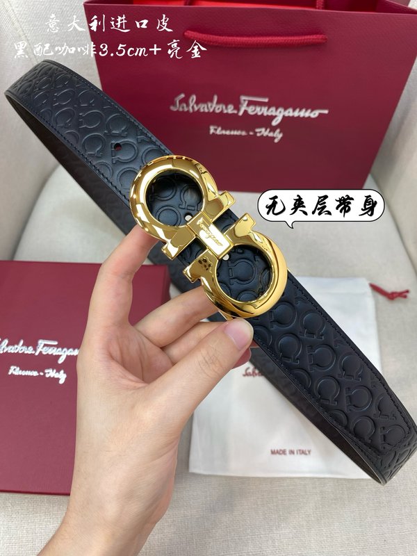 페라가모 더블 G 버클 블랙 벨트 001-229433