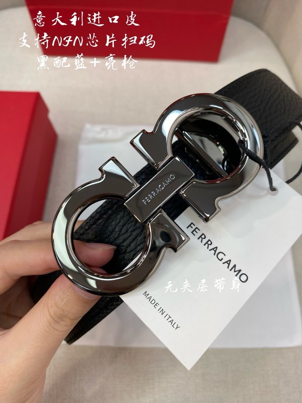 페라가모 3.5cm 이탈리아 원산 가죽 벨트 001-229439