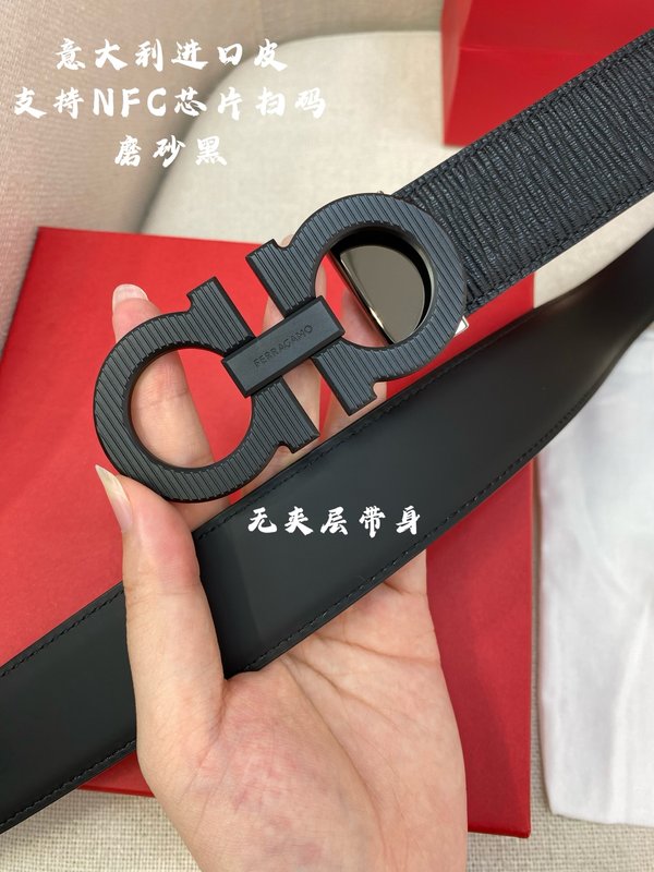 페라가모 3.5cm 더블 지오 벨트 이탈리아 가죽 001-229440