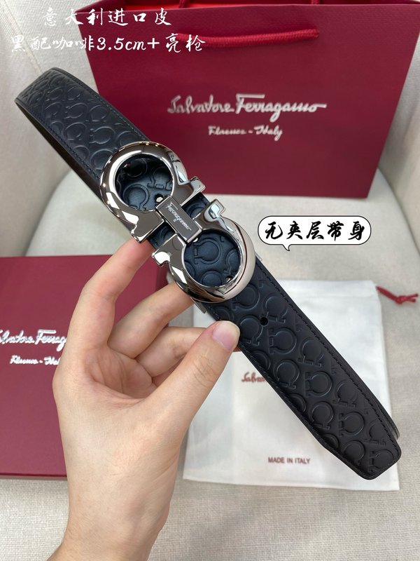페라가모 이탈리아 원산 가죽 3.5cm 벨트 001-229459