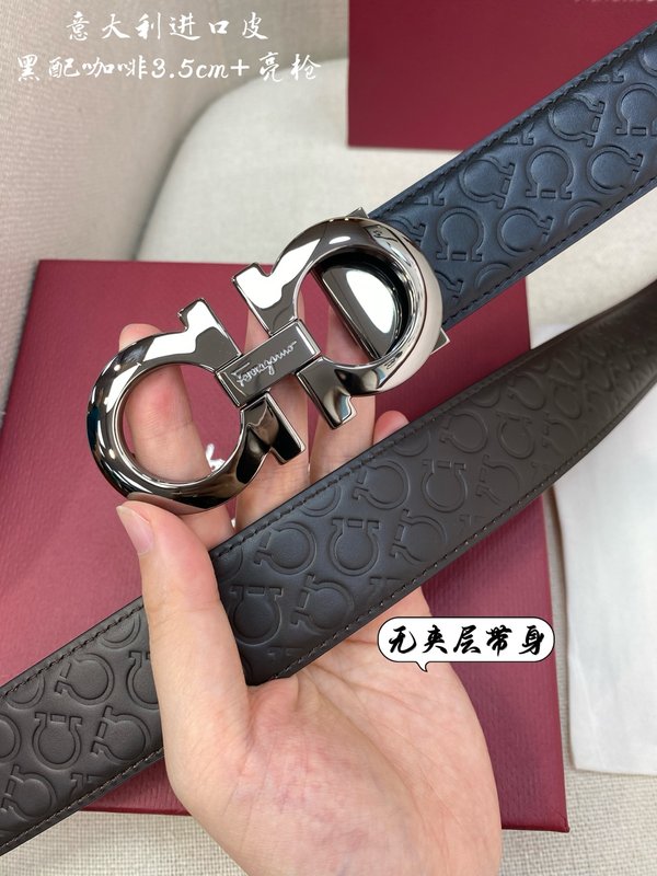 페라가모 이탈리아 원산 가죽 3.5cm 벨트 001-229459