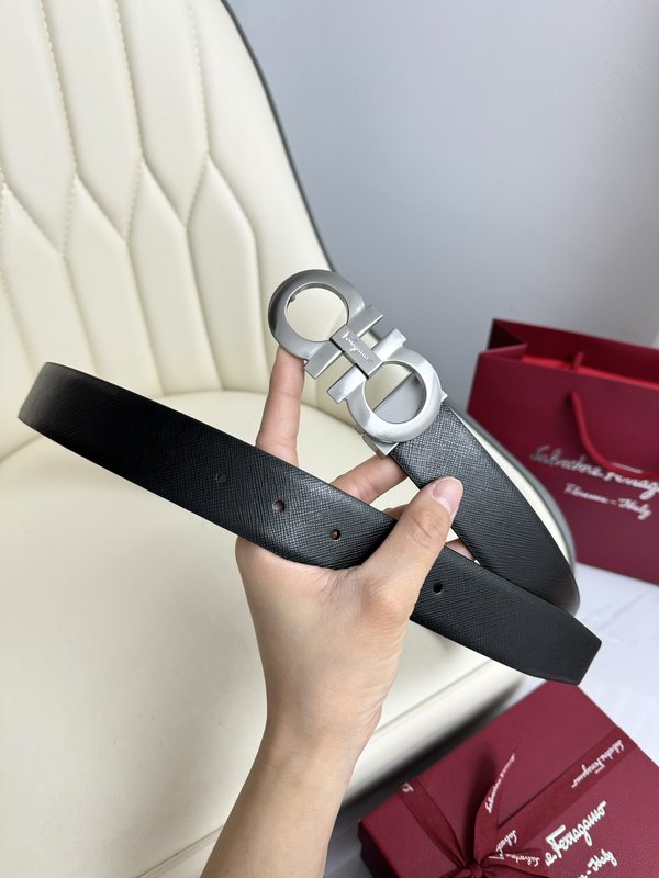 페라가모 양면 소가죽 벨트 3.5cm 001-229466
