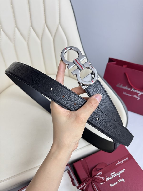 페라가모 양면 수입 소 가죽 벨트 001-229474