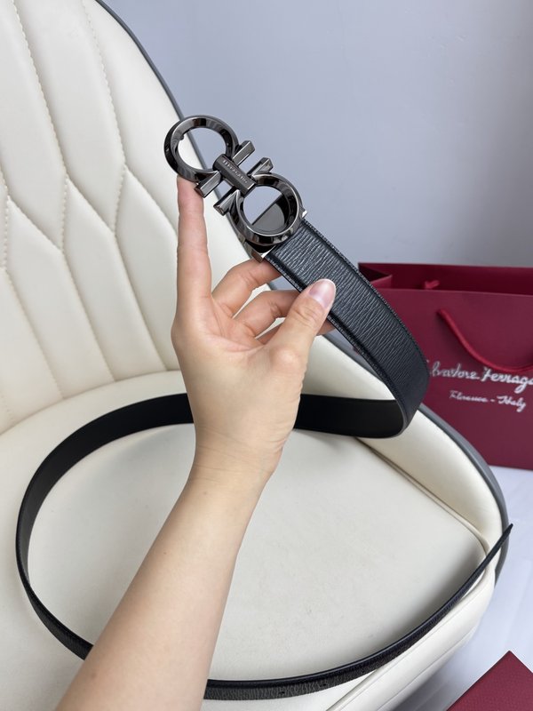 페라가모 양면 수입 소 가죽 벨트 001-229477