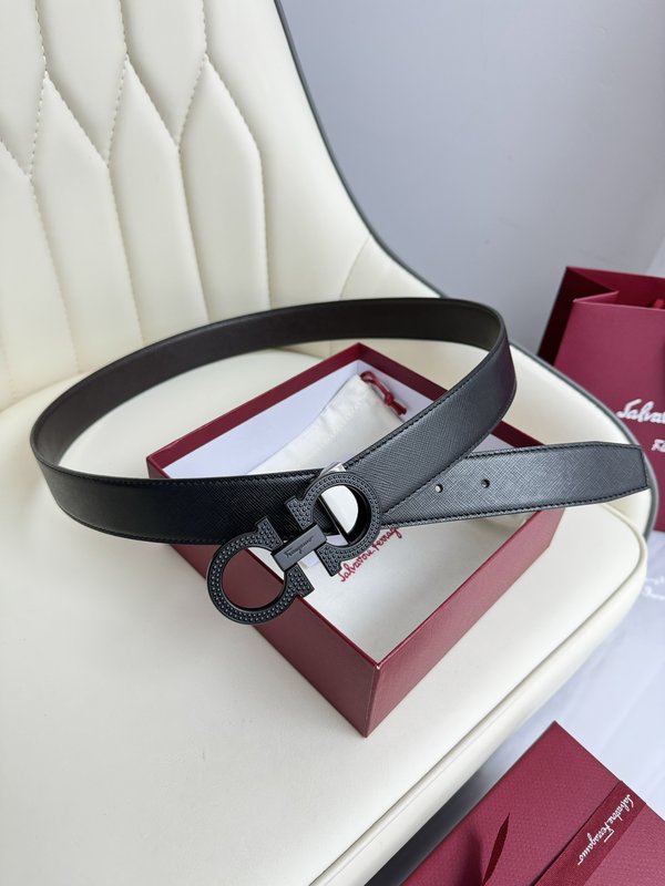 페라가모 양면 소가죽 벨트 3.5cm 001-229503