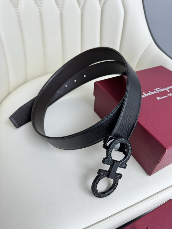 페라가모 양면 소가죽 벨트 3.5cm 001-229503