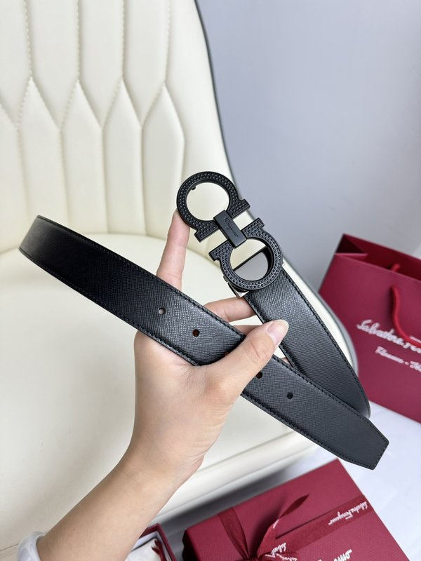 페라가모 양면 소가죽 벨트 3.5cm 001-229503