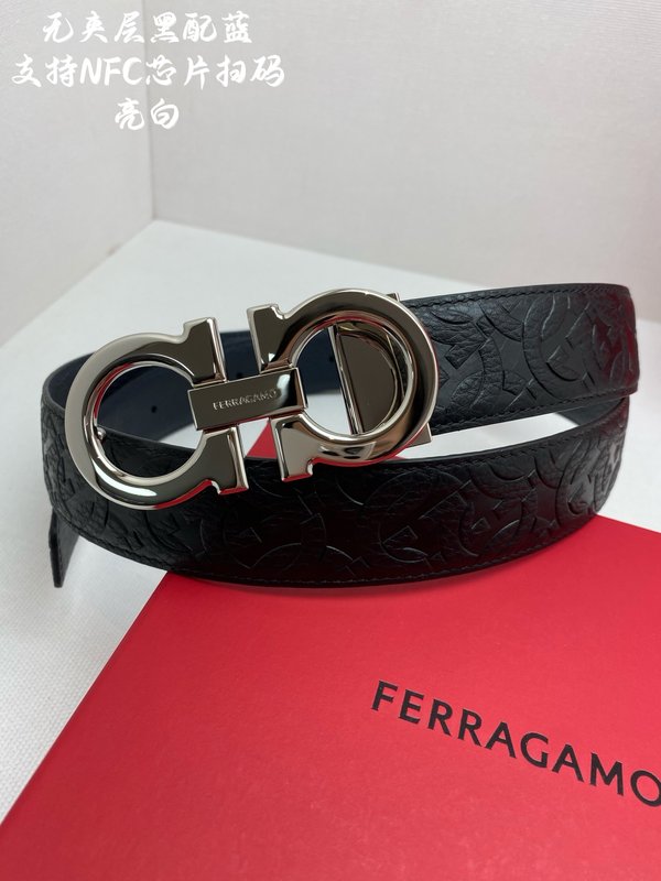 페라가모 벨트 NFC 칩 스캔 3.5cm 폭 001-229515