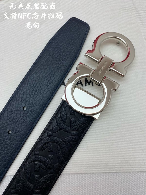 페라가모 벨트 NFC 칩 스캔 3.5cm 폭 001-229515