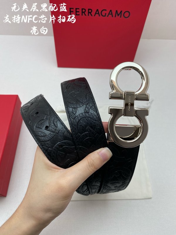 페라가모 벨트 NFC 칩 스캔 3.5cm 폭 001-229515