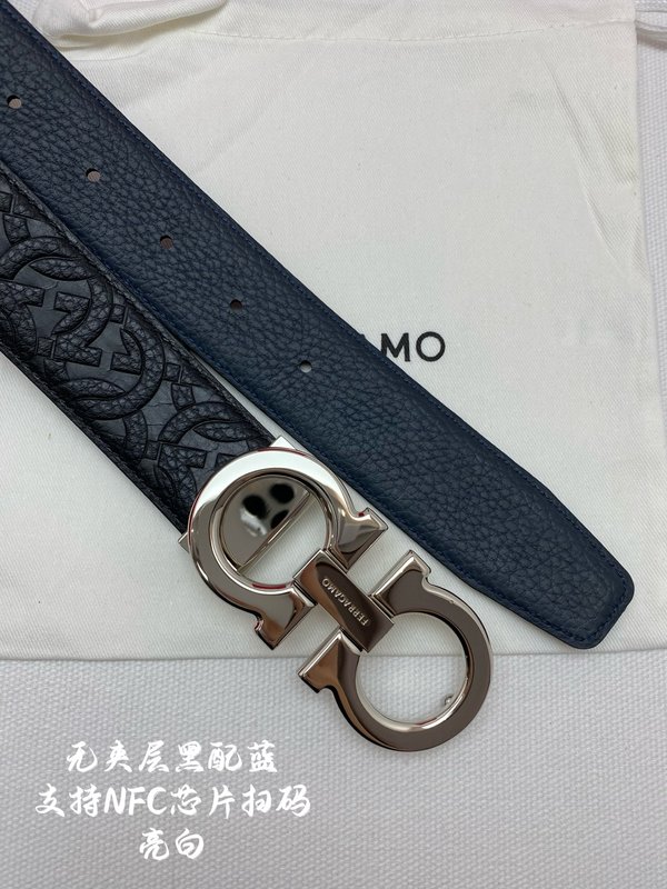 페라가모 벨트 NFC 칩 스캔 3.5cm 폭 001-229515