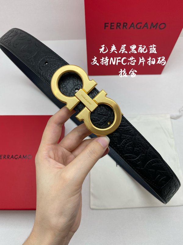 페라가모 이탈리아 원산 가죽 NFC 벨트 001-229516