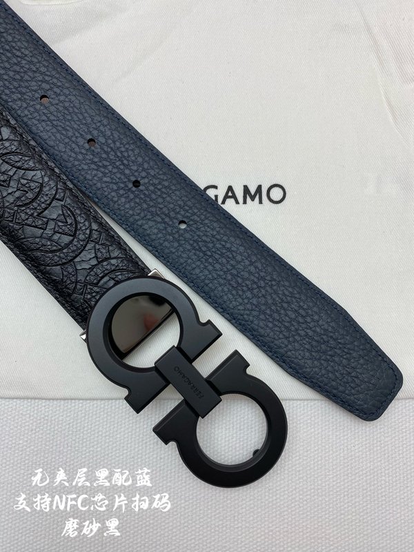 페라가모 이탈리아 원산지 가죽 NFC 칩 벨트 001-229517