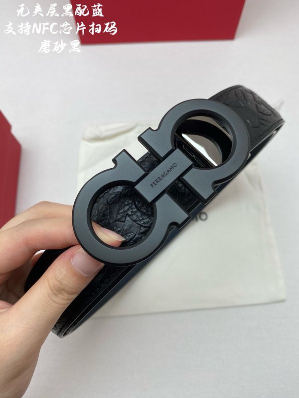 페라가모 이탈리아 원산지 가죽 NFC 칩 벨트 001-229517
