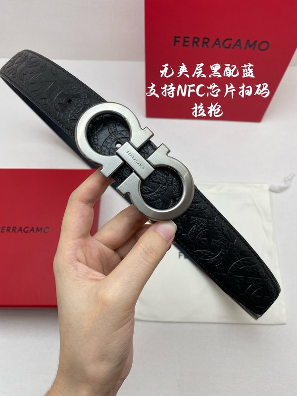 페라가모 더블 G 버클 가죽 벨트 001-229518