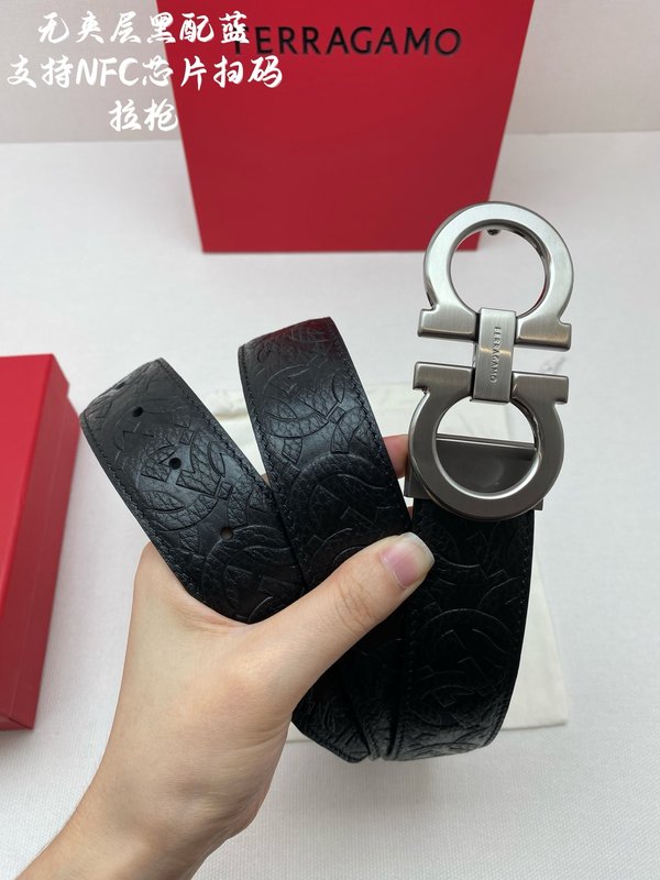 페라가모 더블 G 버클 가죽 벨트 001-229518