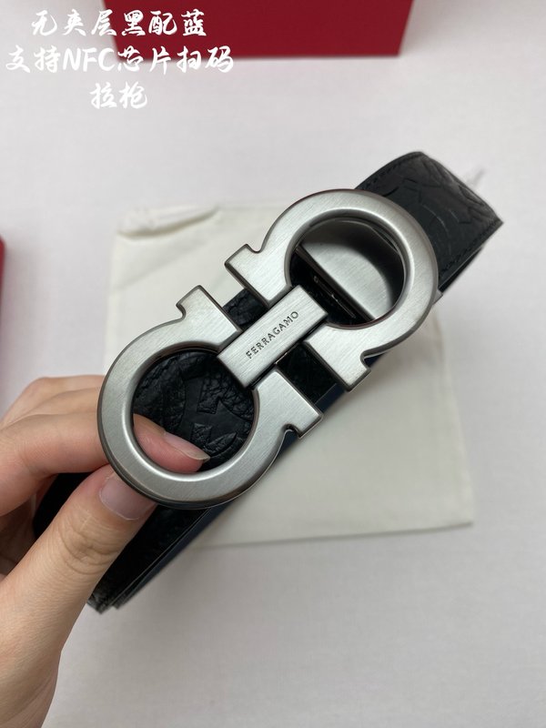 페라가모 더블 G 버클 가죽 벨트 001-229518