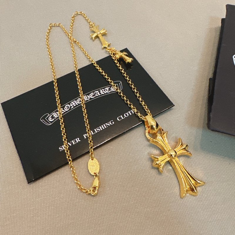 크롬하츠 골드 크로스 목걸이 001-229561