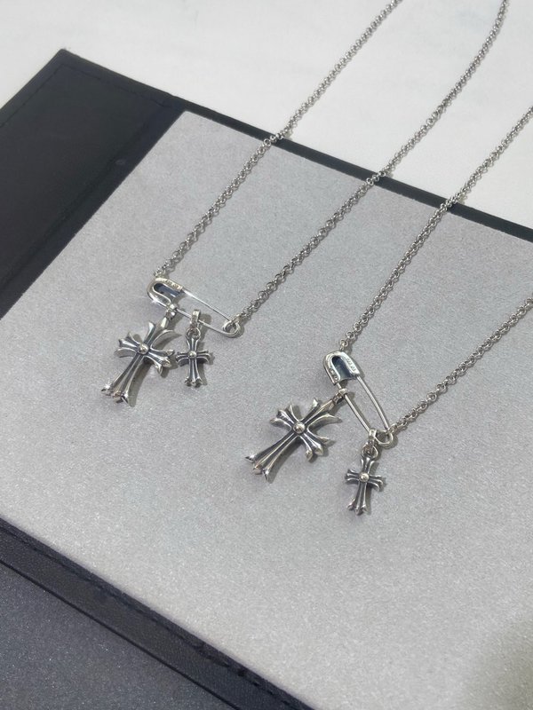 크롬하츠 더블 크로스 핀 목걸이 001-229696