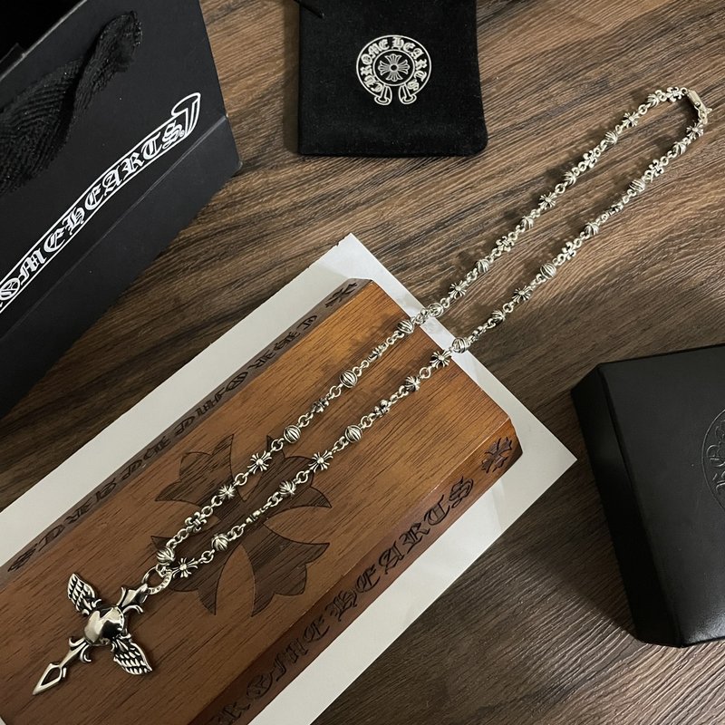 크롬하츠 빈티지 십자가 펜던트 목걸이 001-229764