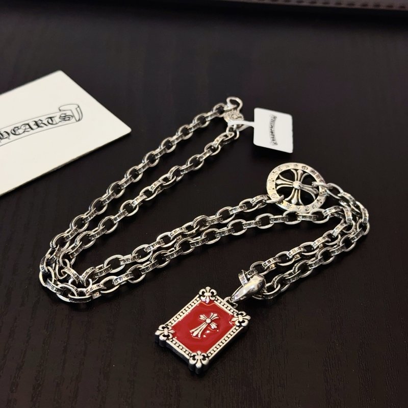 크롬하츠 십자가 사각 펜던트 목걸이 빈티지 001-229774