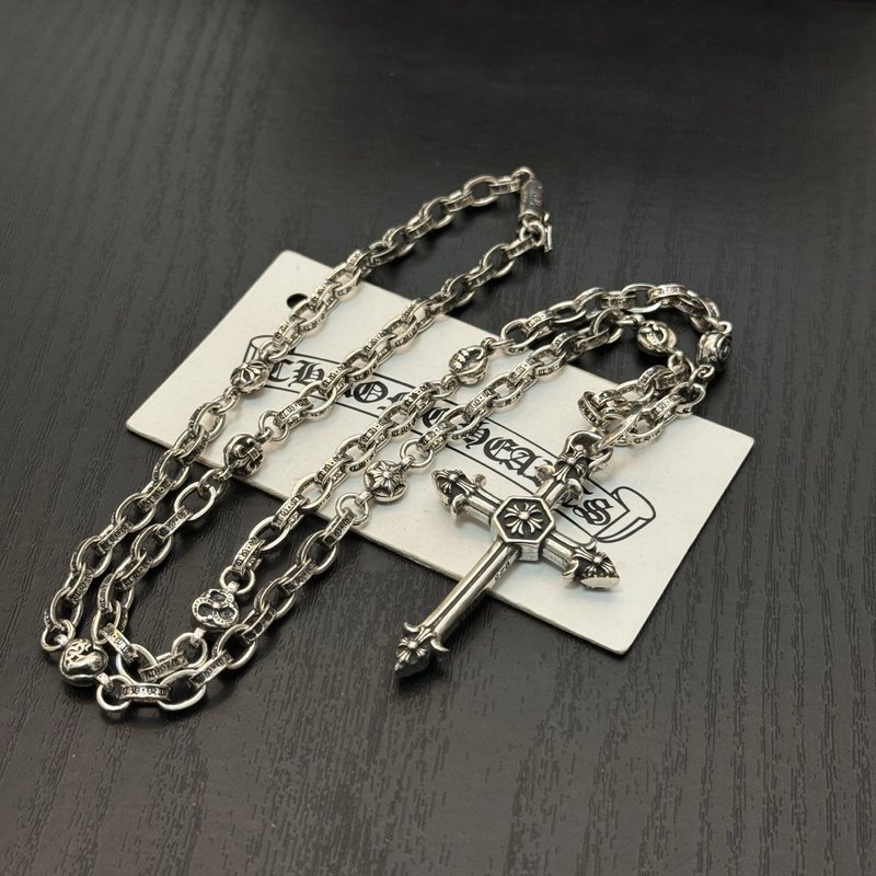 크롬하츠 빈티지 십자가 목걸이 001-229829