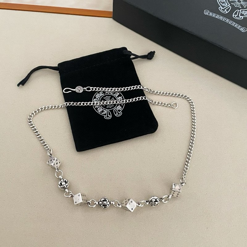 크롬하츠 빈티지 스카우트 플라워 주사위 목걸이 001-229832
