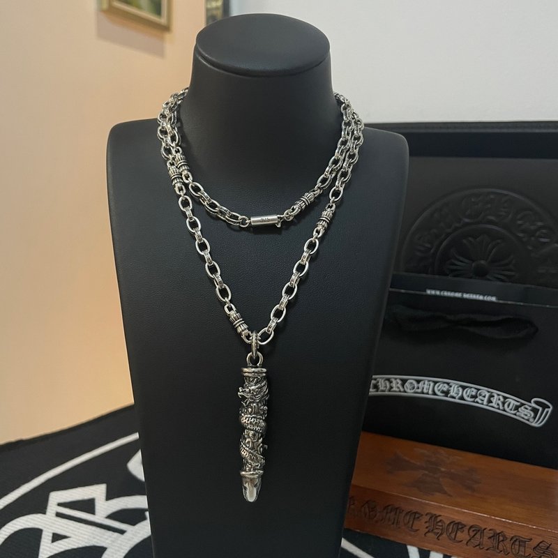 크롬하츠 빈티지 드래곤 크로스 목걸이 001-229853