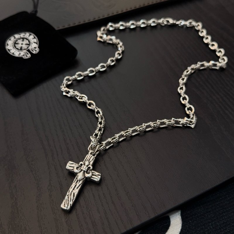 크롬하츠 빈티지 십자군 꽃 목걸이 001-229859