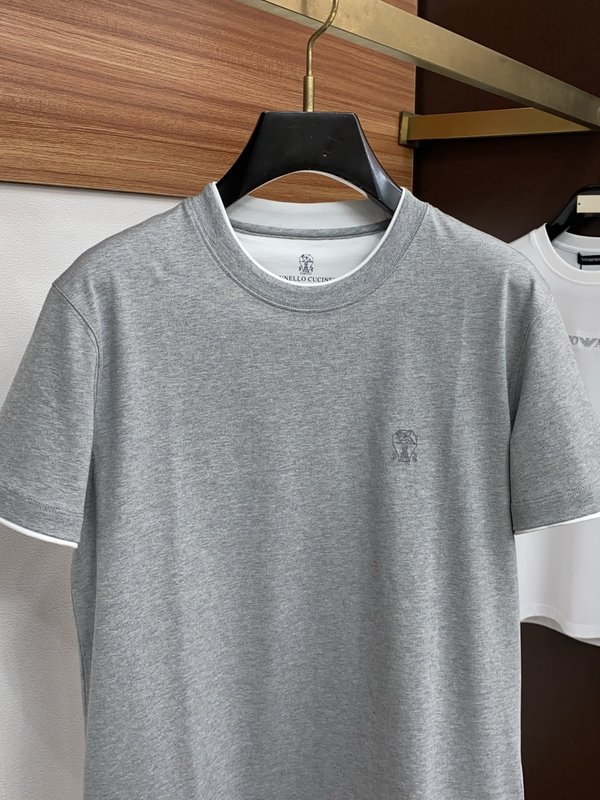이른 봄 남성 라운드넥 반팔 티셔츠 001-230765