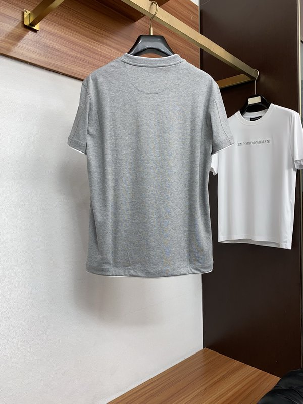 이른 봄 남성 라운드넥 반팔 티셔츠 001-230765