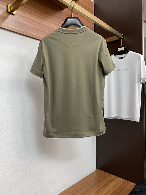 이른 봄 머서라이즈드 코튼 라운드 넥 반팔 티셔츠 001-230769
