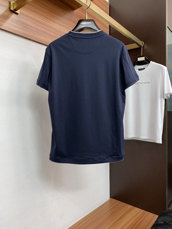 이른 봄 라운드넥 반팔 티셔츠 001-230770