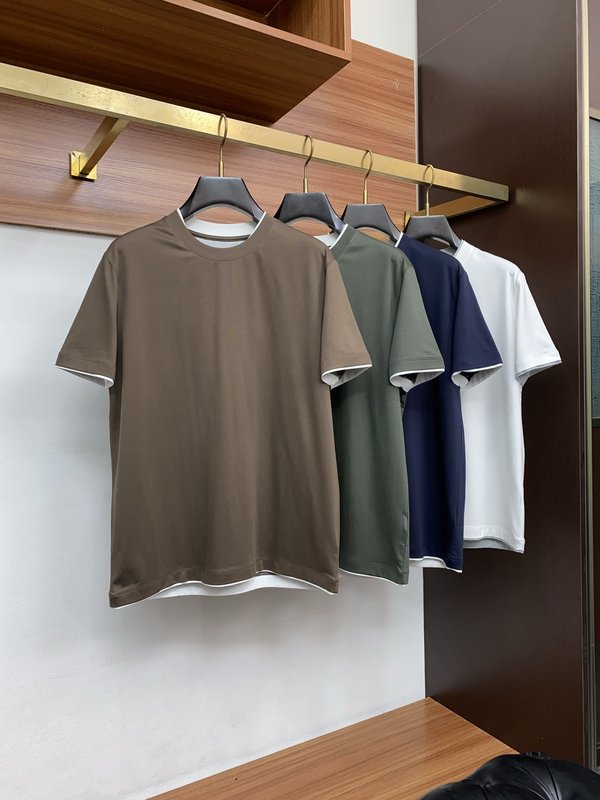 이른 봄 남성 라운드넥 반팔 티셔츠 001-230775