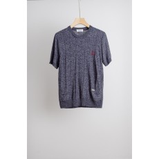 남성 린넨 텐셀 혼방 라운드넥 반팔 티셔츠 001-230808