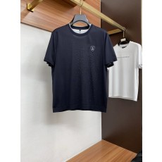 남성 라운드넥 반팔 티셔츠 실크 코튼 혼방 001-230812