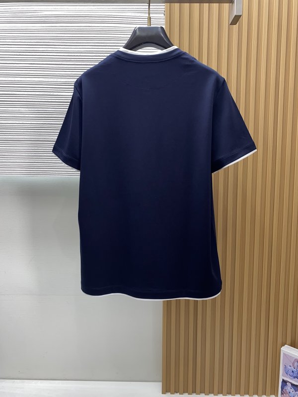 이른 봄 라운드넥 반팔 티셔츠 실크 코튼 심플 캐주얼 001-230874