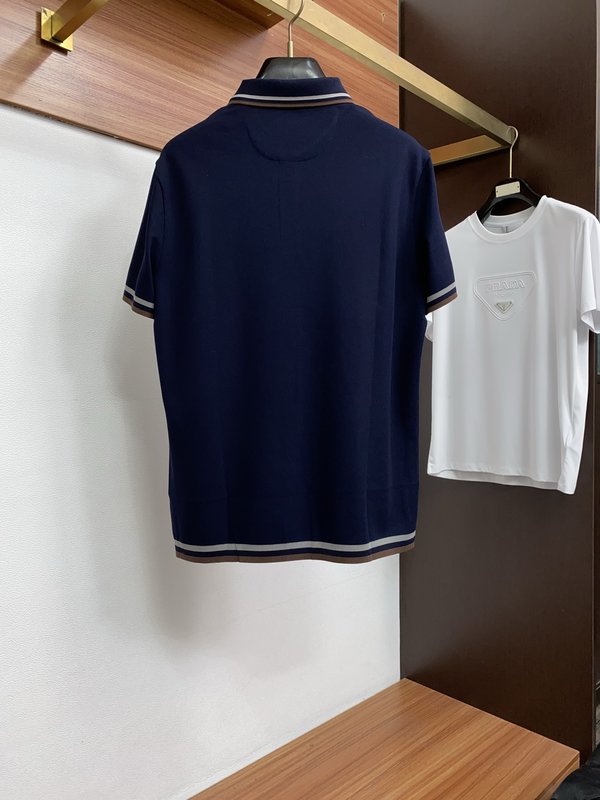 클래식 올드머니 스타일 자수 포로 셔츠 001-230899